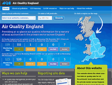 Tablet Screenshot of airqualityengland.co.uk